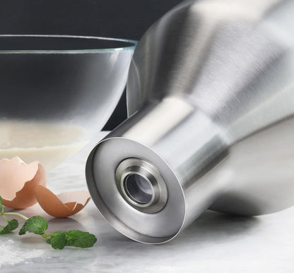 Pancake Batter Dispenser with Stand, Commercial 18/8 Stainless Steel Batter Dispenser for Pancakes, Waffles, Portion Control, Silver