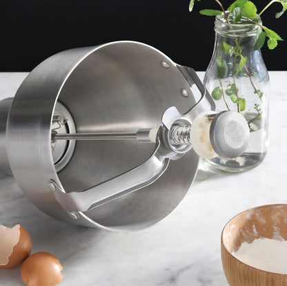Pancake Batter Dispenser with Stand, Commercial 18/8 Stainless Steel Batter Dispenser for Pancakes, Waffles, Portion Control, Silver