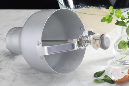 Pancake Batter Dispenser with Stand, Commercial 18/8 Stainless Steel Batter Dispenser for Pancakes, Waffles, Portion Control, Silver