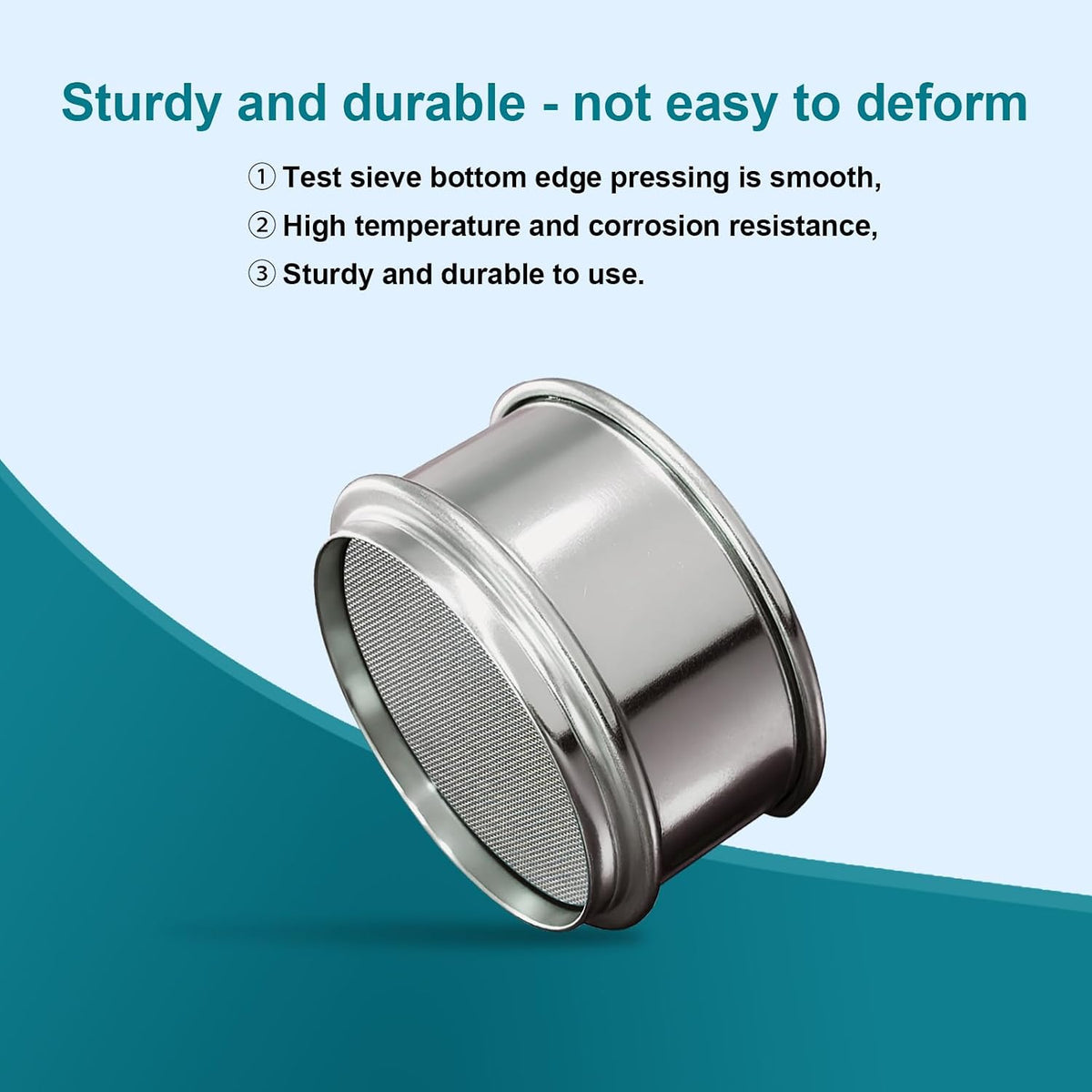 2.36" (6cm) Full 304 Stainless Steel Mini Lab Sieve, 40 Mesh (0.45mm)