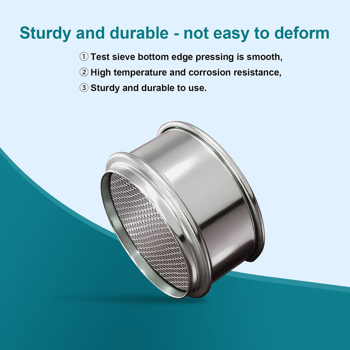 2.36" (6cm) Full 304 Stainless Steel Mini Lab Sieve, 40 Mesh (0.45mm)