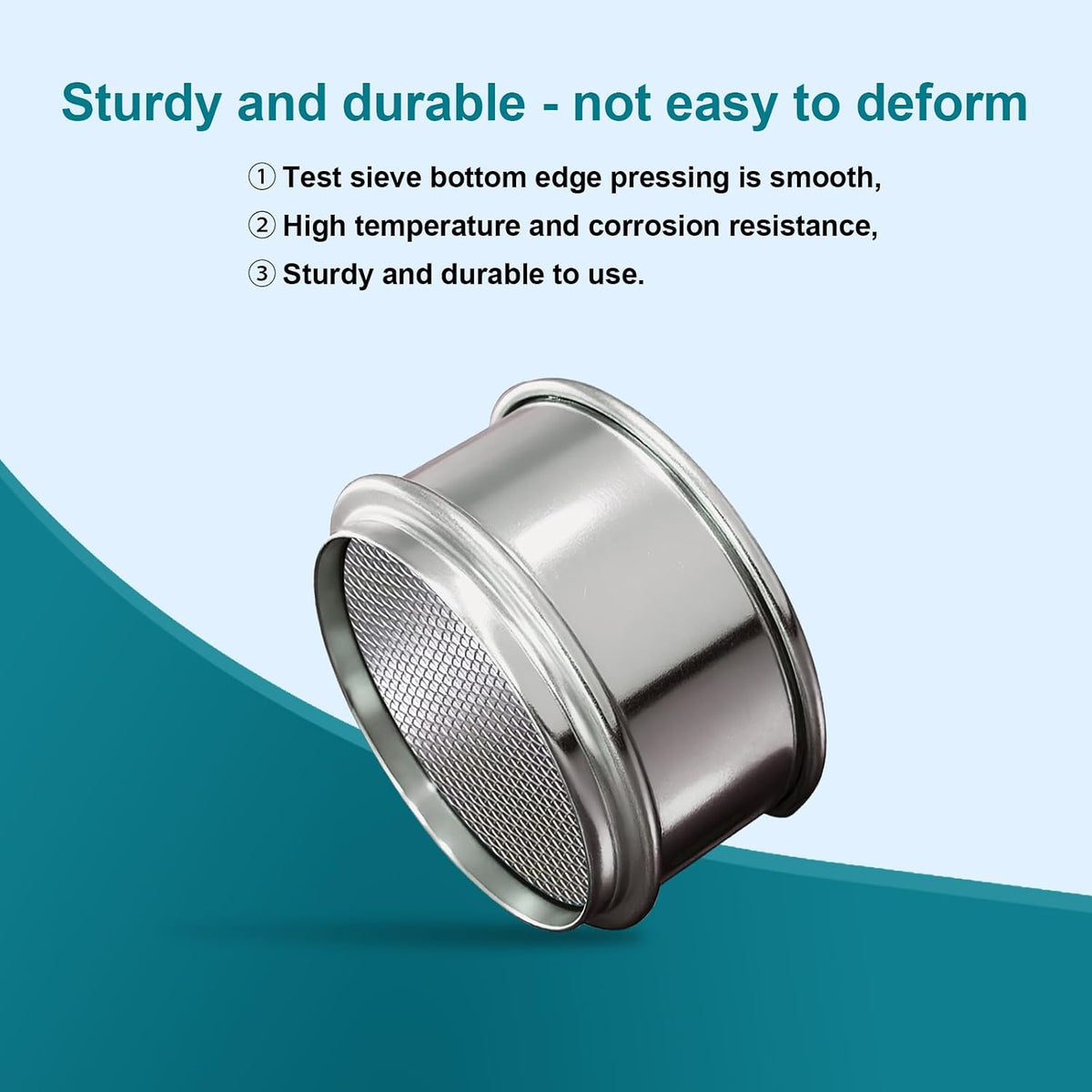 2.36" (6cm) Full 304 Stainless Steel Mini Lab Sieve, 40 Mesh (0.45mm)