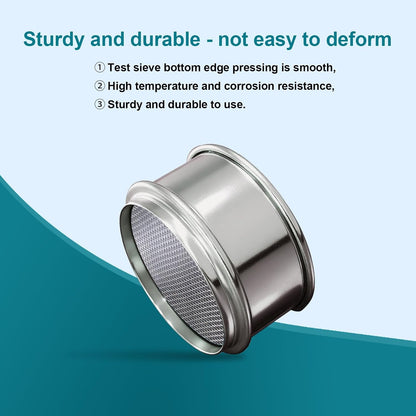 2.36" (6cm) Full 304 Stainless Steel Mini Lab Sieve, 40 Mesh (0.45mm)