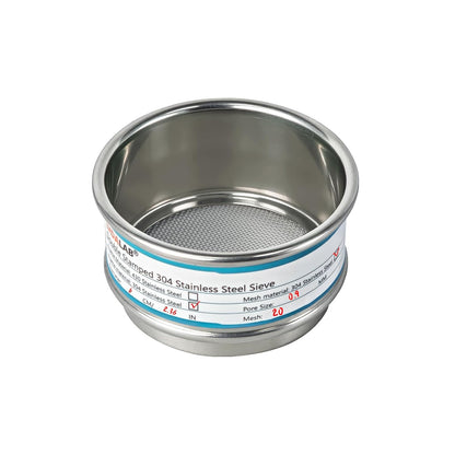 2.36" (6cm) Full 304 Stainless Steel Mini Lab Sieve, 40 Mesh (0.45mm)