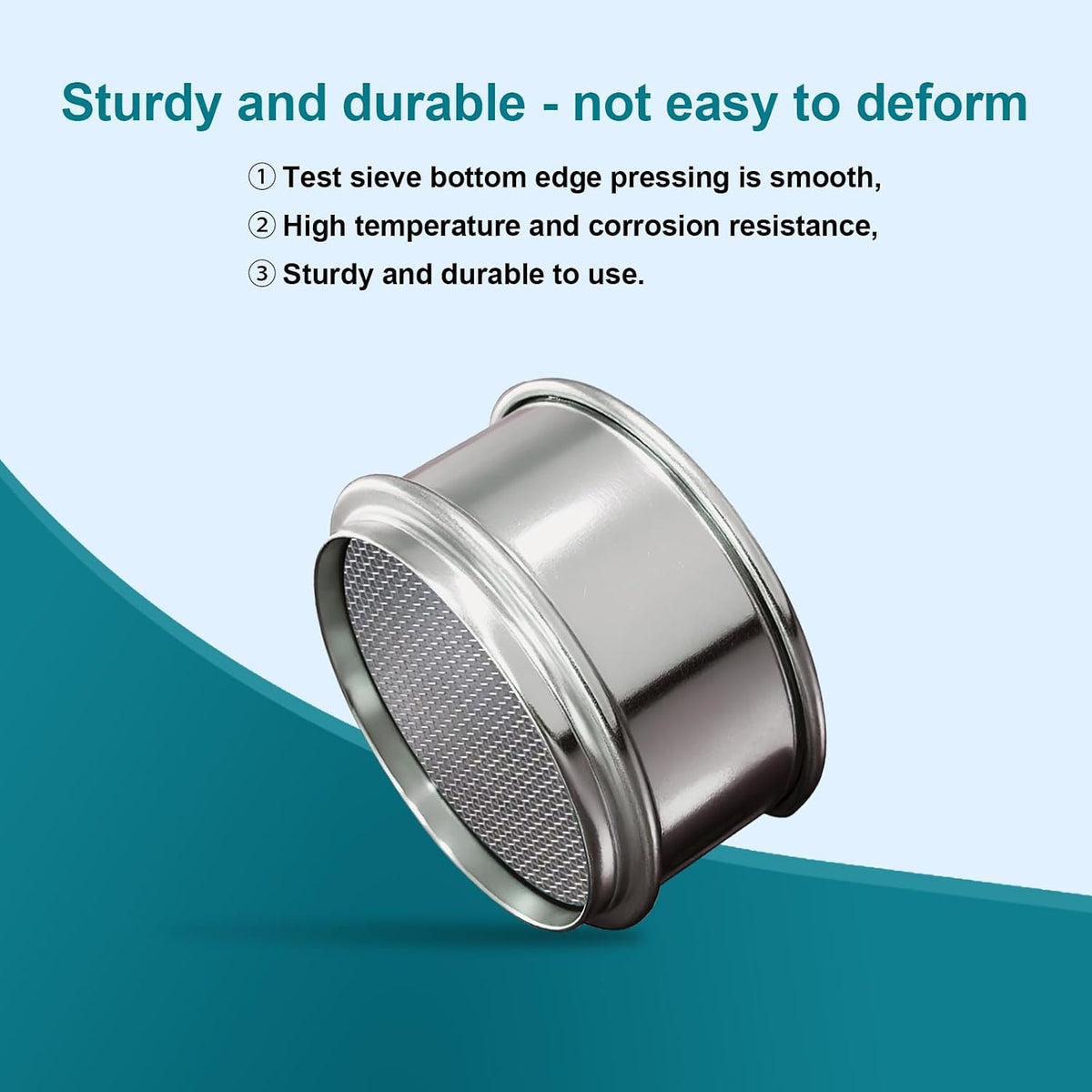 2.36" (6cm) Full 304 Stainless Steel Mini Lab Sieve, 40 Mesh (0.45mm)