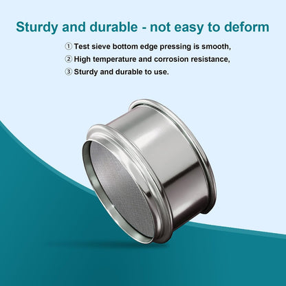 2.36" (6cm) Full 304 Stainless Steel Mini Lab Sieve, 40 Mesh (0.45mm)