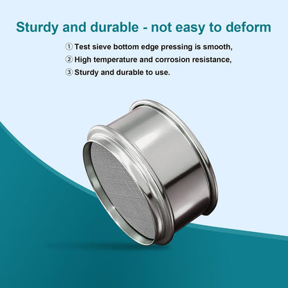 2.36" (6cm) Full 304 Stainless Steel Mini Lab Sieve, 40 Mesh (0.45mm)