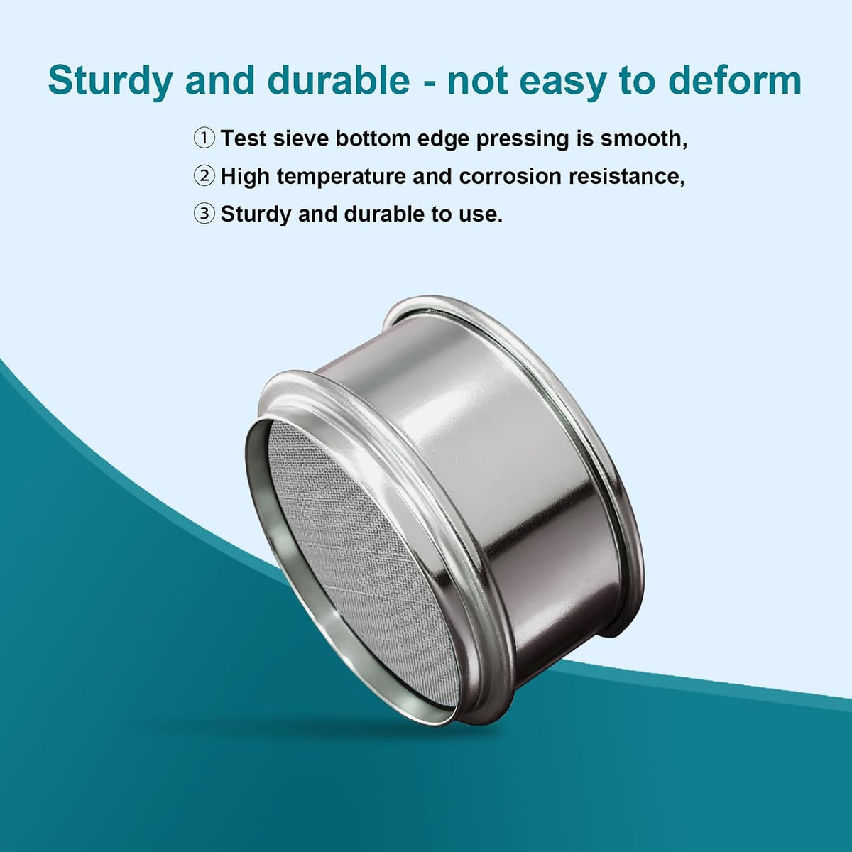 2.36" (6cm) Full 304 Stainless Steel Mini Lab Sieve, 40 Mesh (0.45mm)