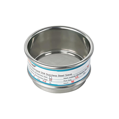 2.36" (6cm) Full 304 Stainless Steel Mini Lab Sieve, 40 Mesh (0.45mm)