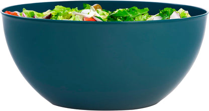 Vista Durable Plastic Salad and Serving 10-inch Bowls | Set of 4 in Coastal Colors | Reusable, BPA-free, Made in the USA | 135 oz. capacity