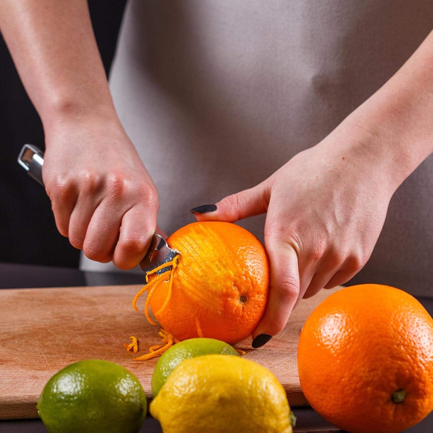 4 Pieces Lemon Zester with Channel Knife, Stainless Steel Orange Peeler for Cocktails, Citrus Zester, Lemon Twist Peeler, Ring Orange Opener, Fruit Grater Garnish Tool for Kitchen Bar Bartender
