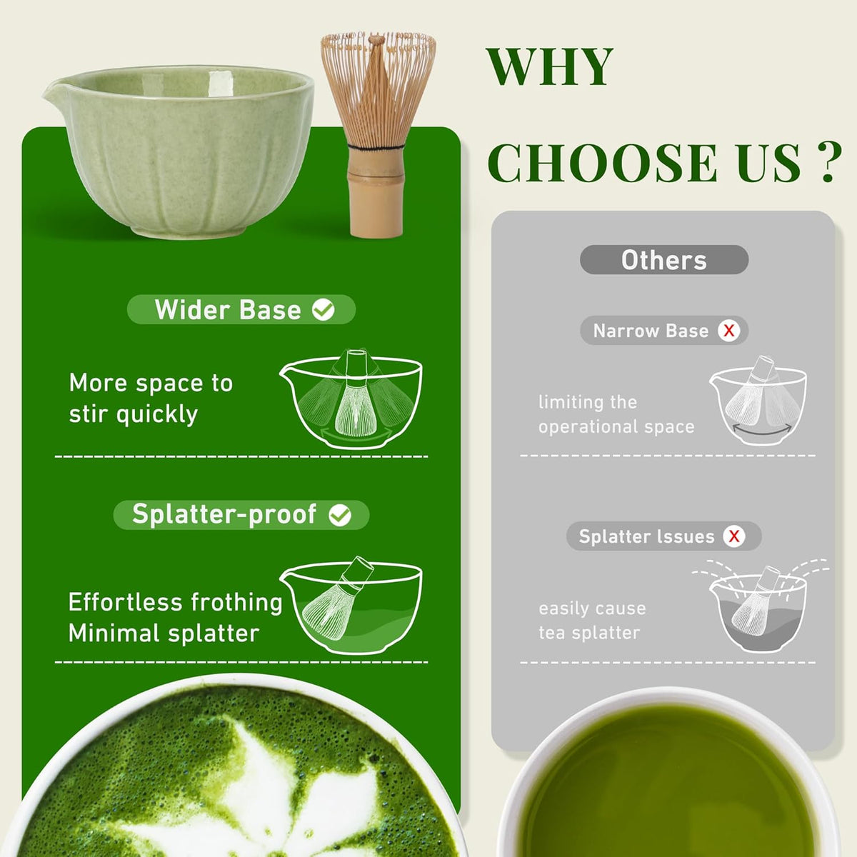 Matcha Whisk Set,7 PCS Ceramic Matcha Kit Includes Matcha Bowl with Spout, Matcha Whisk and Holder, Bamboo Scoop, Stainless Sifter, Tea Towel, Unique Gift for Matcha Lovers (Pink)