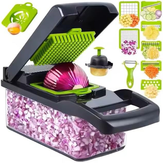 Vegetable Chopper, Vegetable Dicer,Vegetable Slicer, Vegetable Cutter, Food Chopper, Fruit Slicer, Kitchen Gadgets & Accessories(16in1+peelar)