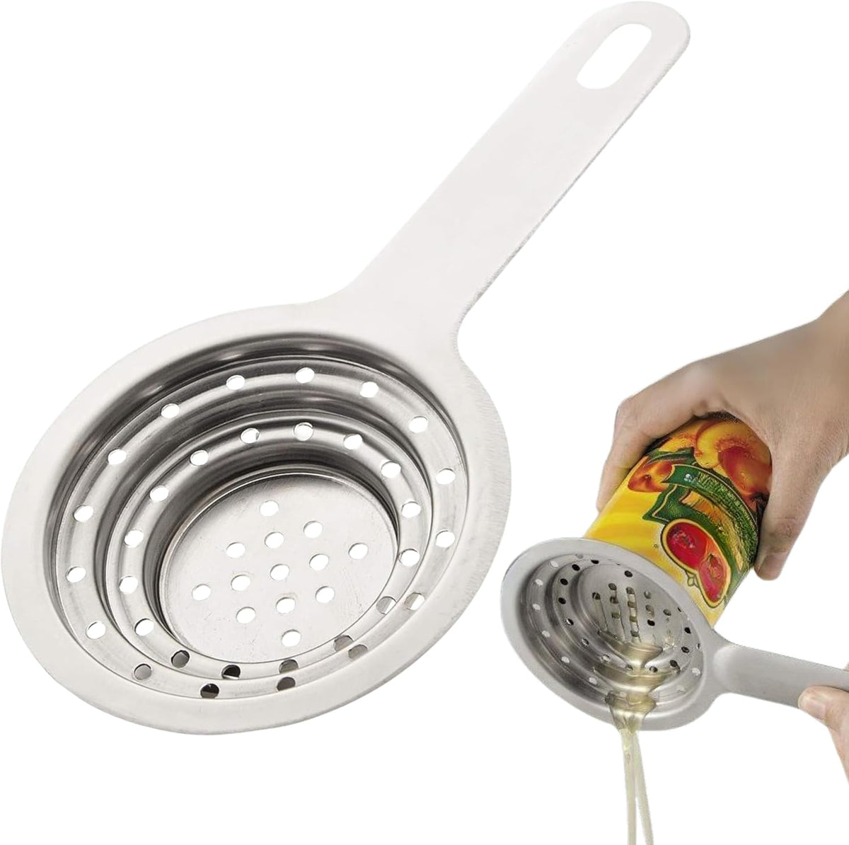 Spider Strainer Set of - Stainless Steel Frying Spoons for Cooking Skimmer Ladle for Oil Fryer Pasta and Fat Durable Strainer Scoop Kitchen Utensil for Frying and Draining