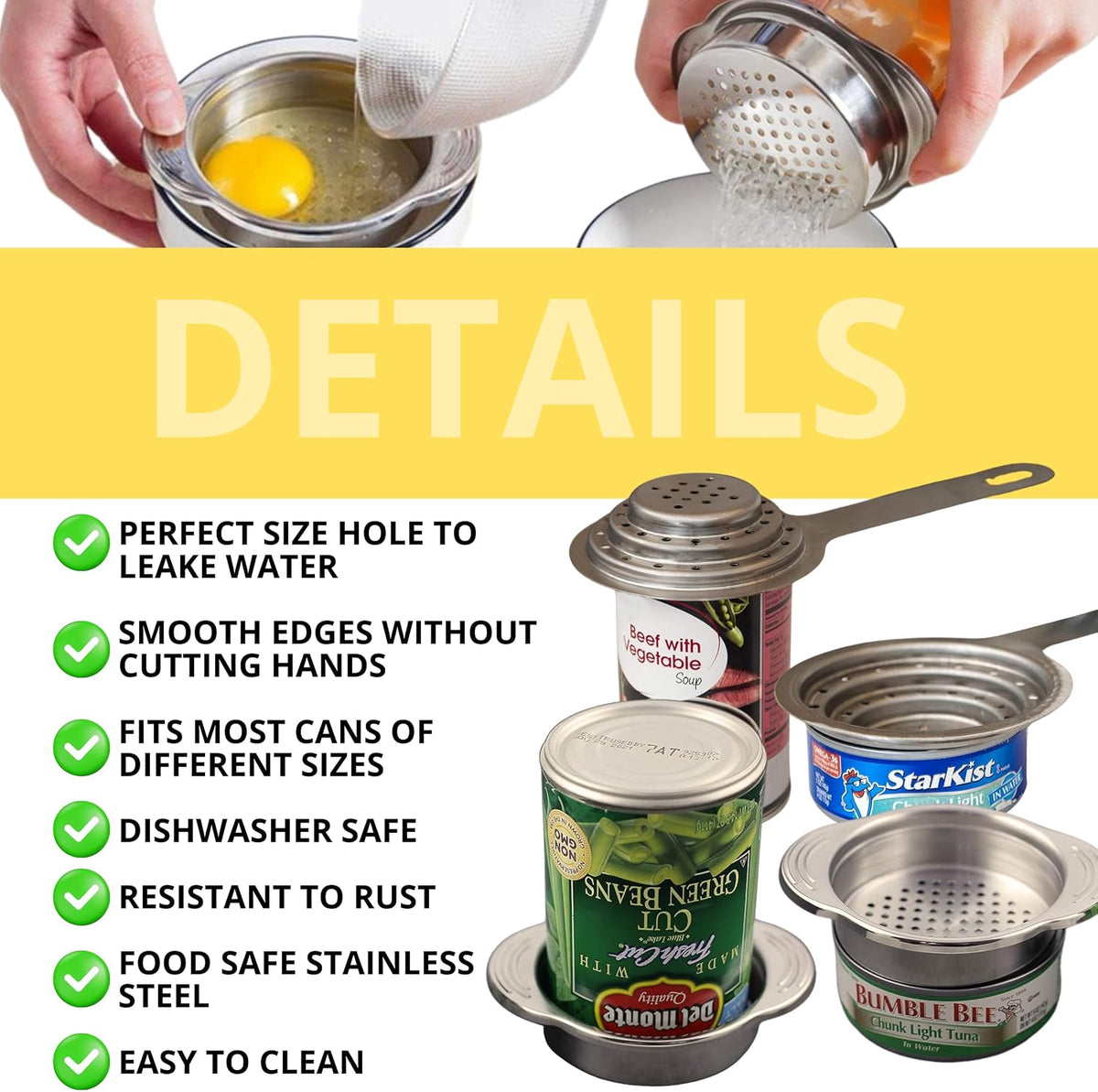 Spider Strainer Set of - Stainless Steel Frying Spoons for Cooking Skimmer Ladle for Oil Fryer Pasta and Fat Durable Strainer Scoop Kitchen Utensil for Frying and Draining