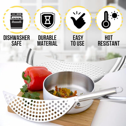 Spider Strainer Set of - Stainless Steel Frying Spoons for Cooking Skimmer Ladle for Oil Fryer Pasta and Fat Durable Strainer Scoop Kitchen Utensil for Frying and Draining