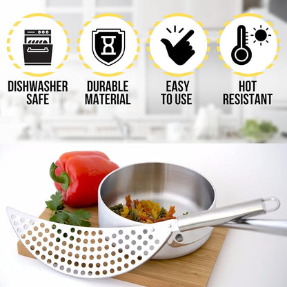Spider Strainer Set of - Stainless Steel Frying Spoons for Cooking Skimmer Ladle for Oil Fryer Pasta and Fat Durable Strainer Scoop Kitchen Utensil for Frying and Draining