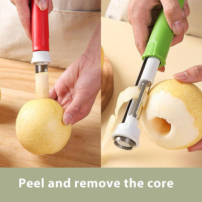 2 in 1 Stainless Steel Fruit Corer & Peeler - 2026 New Kitchen Apple Core Removal Tool,2 in 1 Apple Corer and Peeler Tool (A)