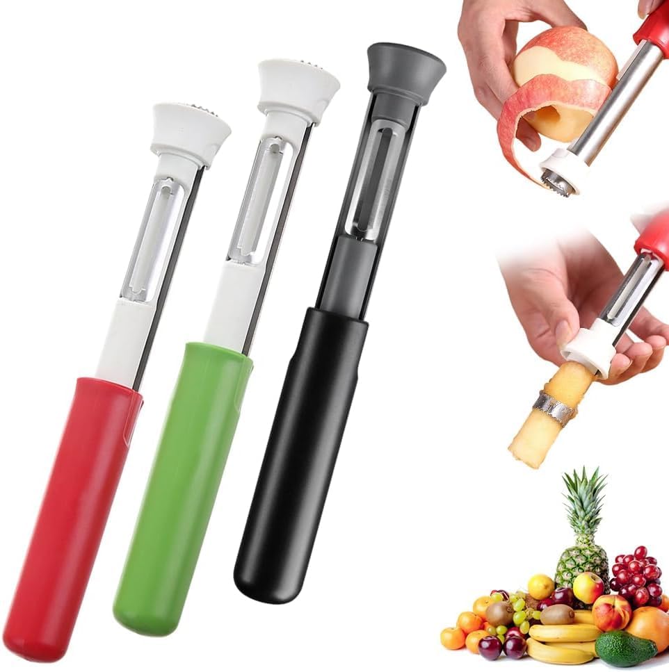 2 in 1 Stainless Steel Fruit Corer & Peeler - 2026 New Kitchen Apple Core Removal Tool,2 in 1 Apple Corer and Peeler Tool (A)