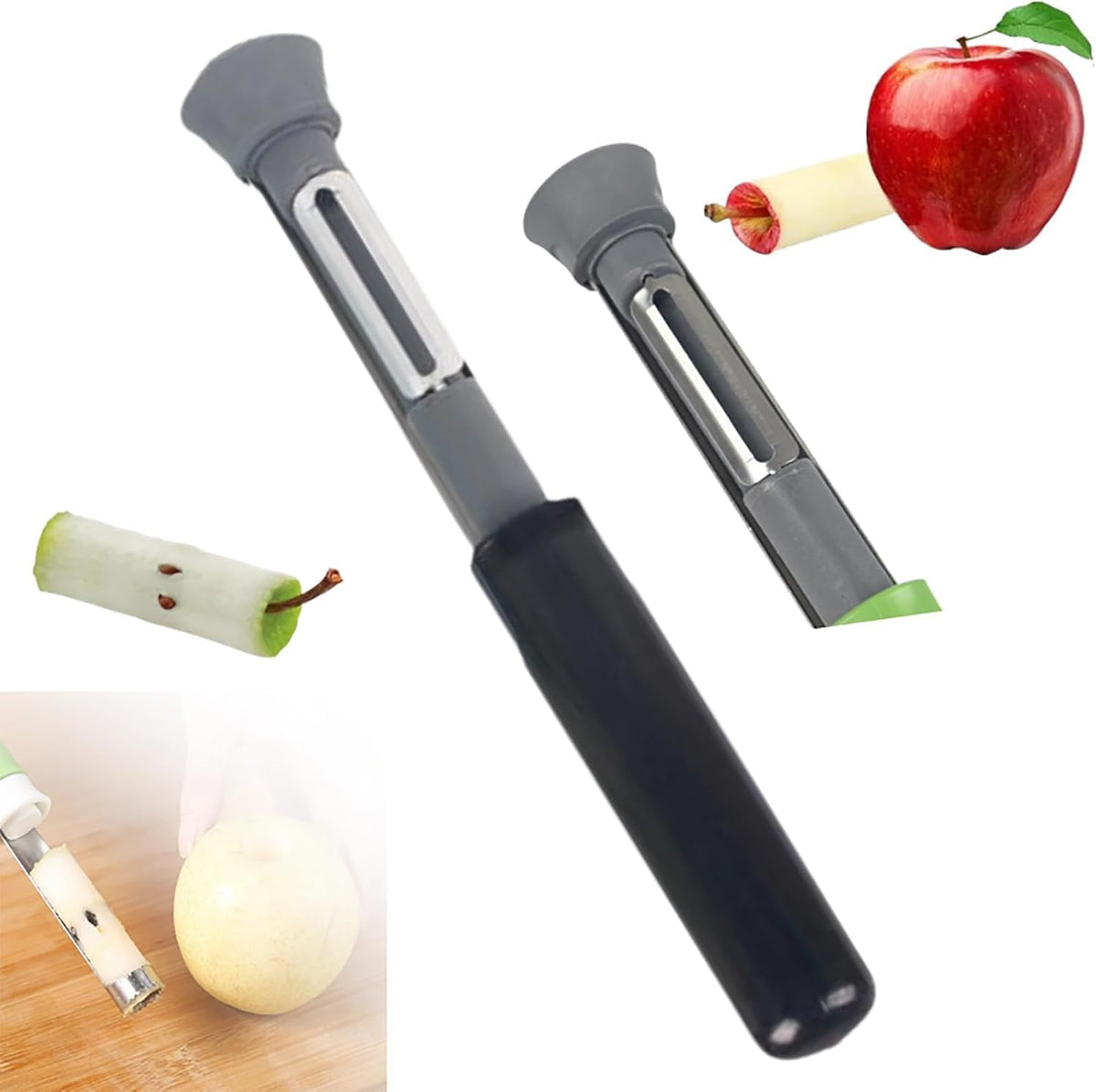2 in 1 Stainless Steel Fruit Corer & Peeler - 2026 New Kitchen Apple Core Removal Tool,2 in 1 Apple Corer and Peeler Tool (A)