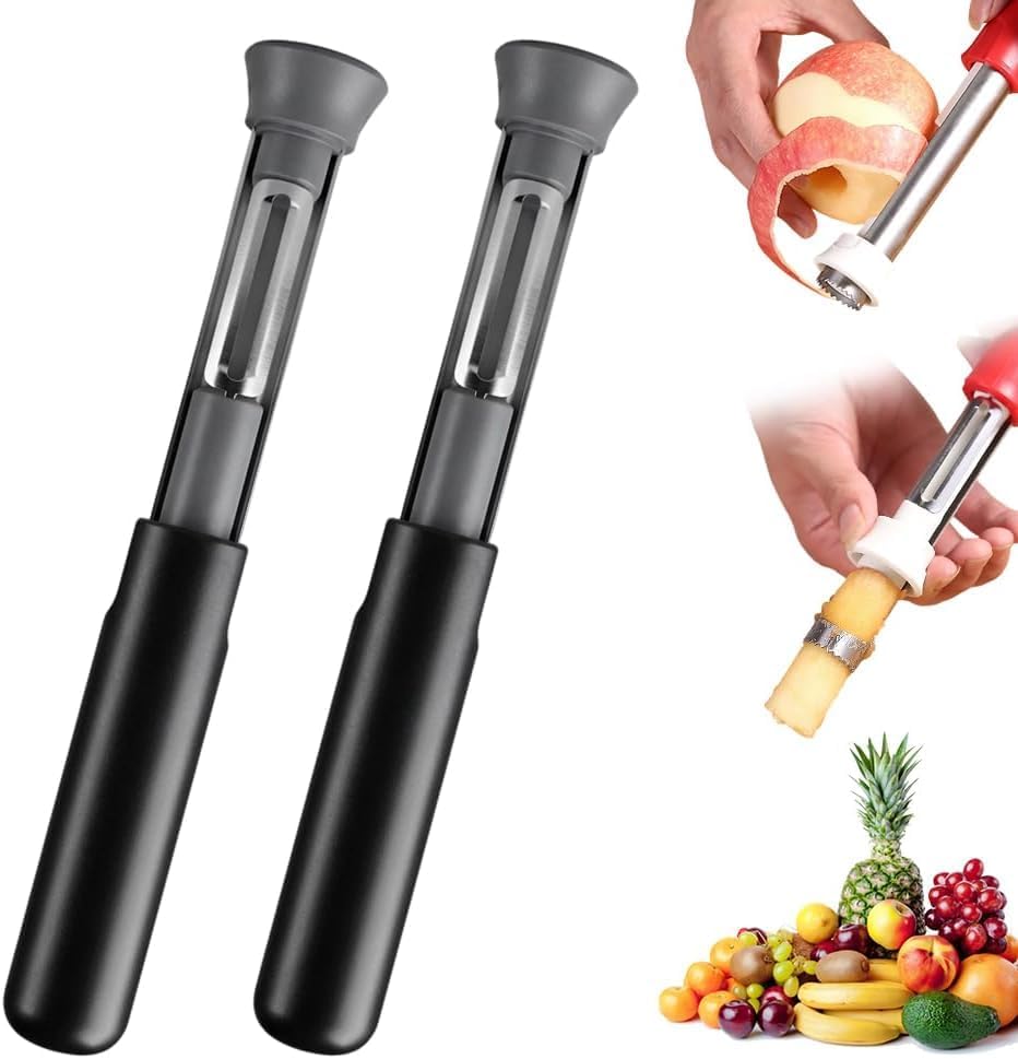 2 in 1 Stainless Steel Fruit Corer & Peeler - 2026 New Kitchen Apple Core Removal Tool,2 in 1 Apple Corer and Peeler Tool (A)