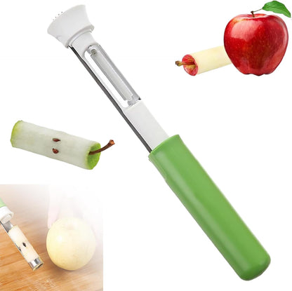 2 in 1 Stainless Steel Fruit Corer & Peeler - 2026 New Kitchen Apple Core Removal Tool,2 in 1 Apple Corer and Peeler Tool (A)