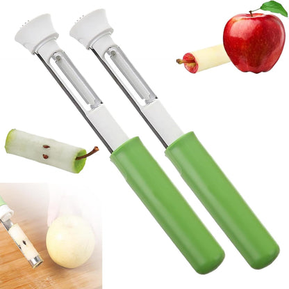 2 in 1 Stainless Steel Fruit Corer & Peeler - 2026 New Kitchen Apple Core Removal Tool,2 in 1 Apple Corer and Peeler Tool (A)
