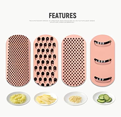 Rainbow Cheese Grater Handheld Grater for Kitchen, Stainless Steel 4 Sided Cheese Grater with Handle for Grinding Shredding & Slicing, Dishwasher Safe
