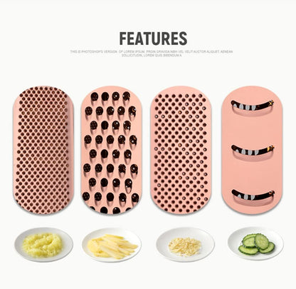 Rainbow Cheese Grater Handheld Grater for Kitchen, Stainless Steel 4 Sided Cheese Grater with Handle for Grinding Shredding & Slicing, Dishwasher Safe