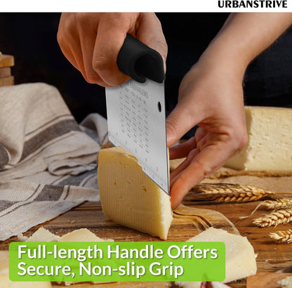Bench Scraper for Baking, Stainless Steel Dough Cutter and Scraper Tool Kitchen, Kitchen Scraper Food Scraper Tool Pizza Cutter Food Chopper, Multi-Purpose Kitchen Gadgets, Black