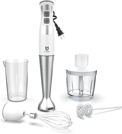 Immersion Hand Blender with chopper - Puree Baby Food, Sauce & Soup