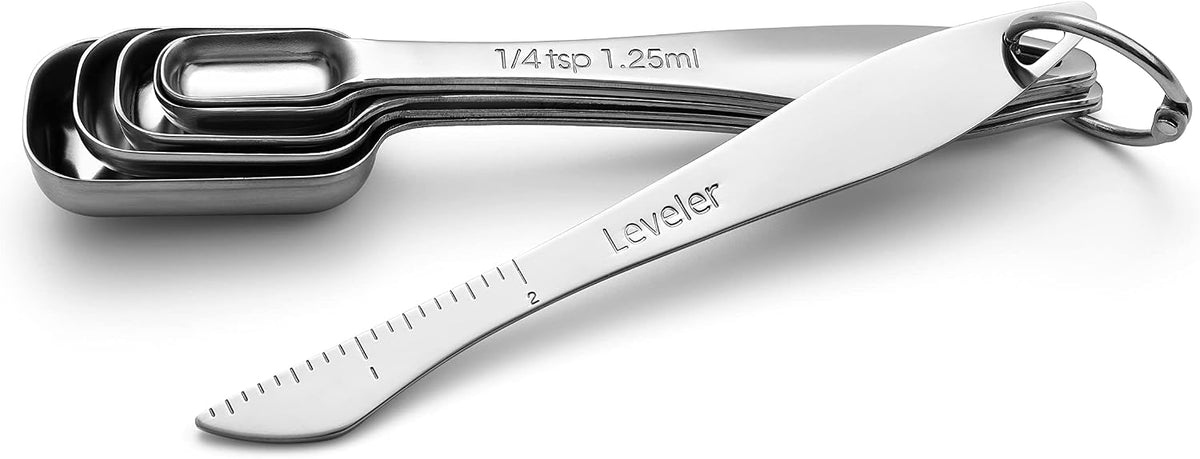 Stainless Steel Measuring Cups and Spoons Set of 14 w/Leveler