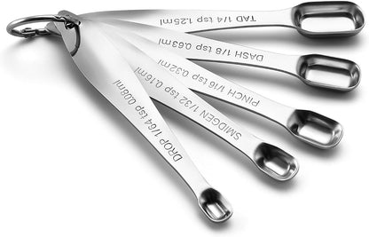 Stainless Steel Measuring Cups and Spoons Set of 14 w/Leveler