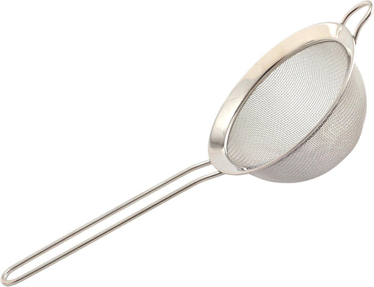 Stainless Steel Strainer, 4-inch, Silver, 1 Count (Pack of 1)