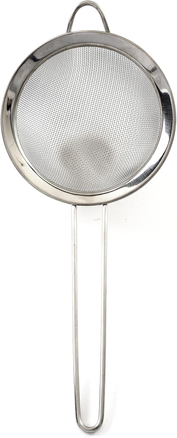 Stainless Steel Strainer, 4-inch, Silver, 1 Count (Pack of 1)