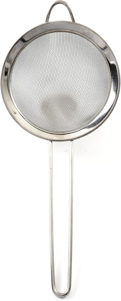 Stainless Steel Strainer, 4-inch, Silver, 1 Count (Pack of 1)
