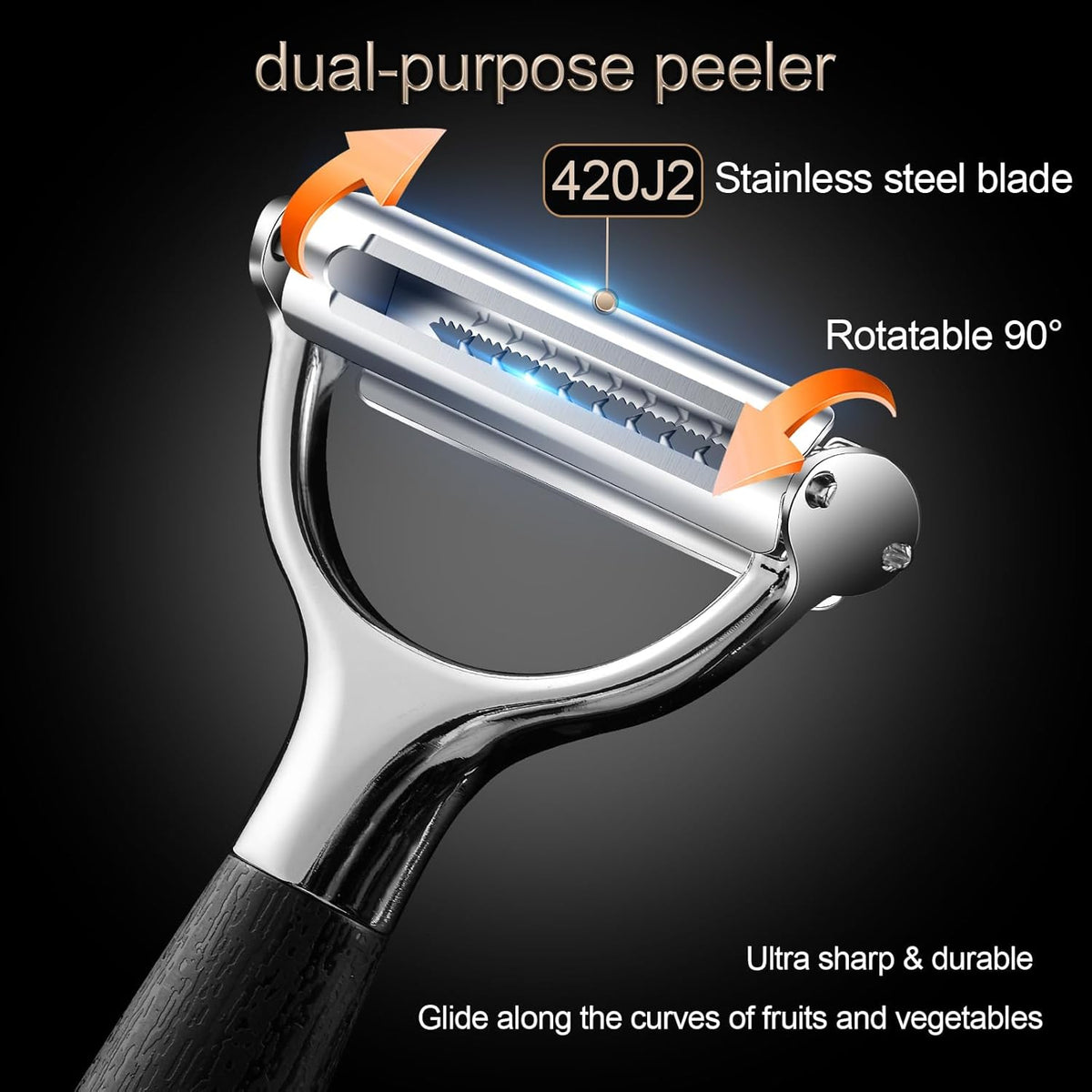 Multifunctional Vegetable Julienne Peeler | For Kitchen, Camping, Travel，commercial，multi function utilitarian peeler