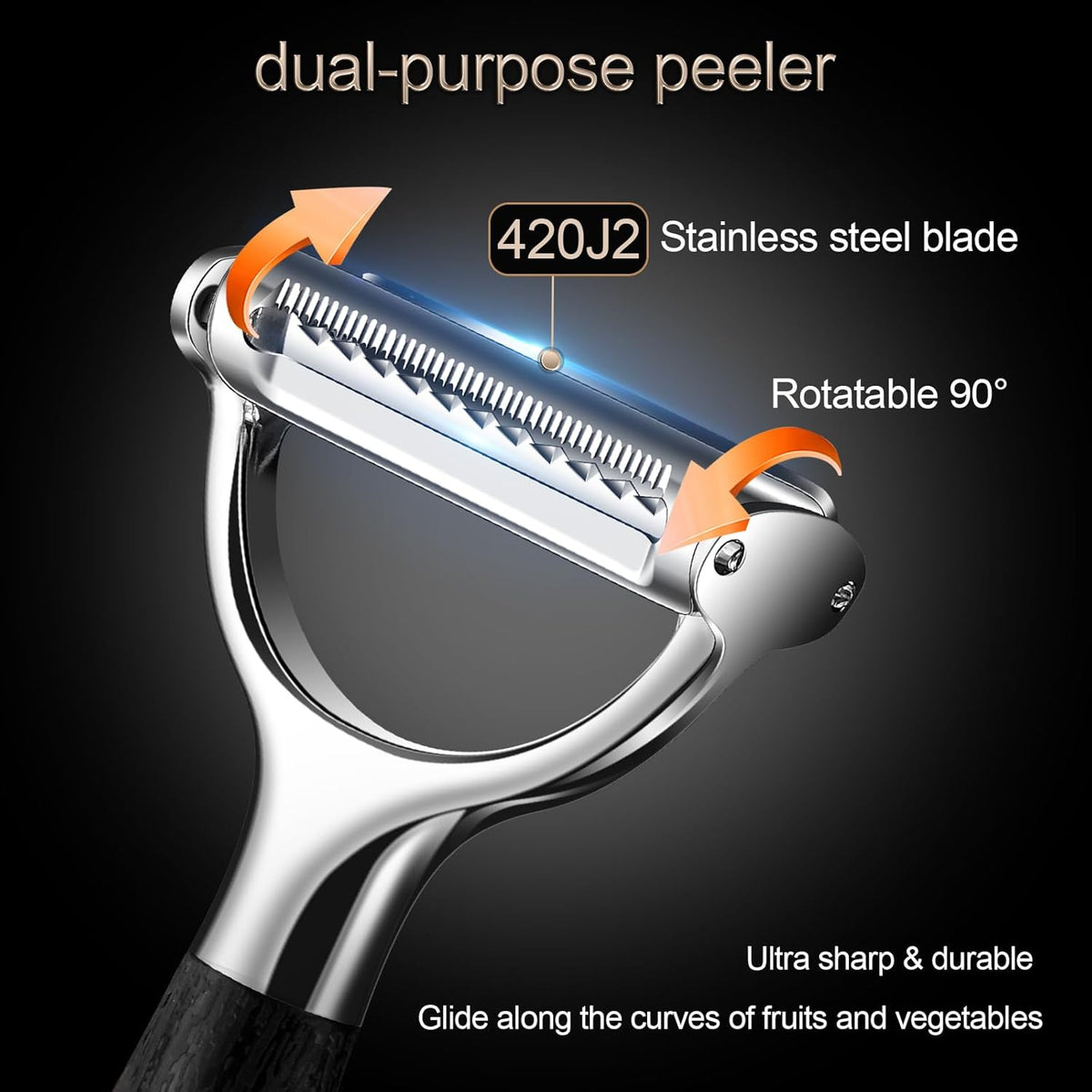 Multifunctional Vegetable Julienne Peeler | For Kitchen, Camping, Travel，commercial，multi function utilitarian peeler