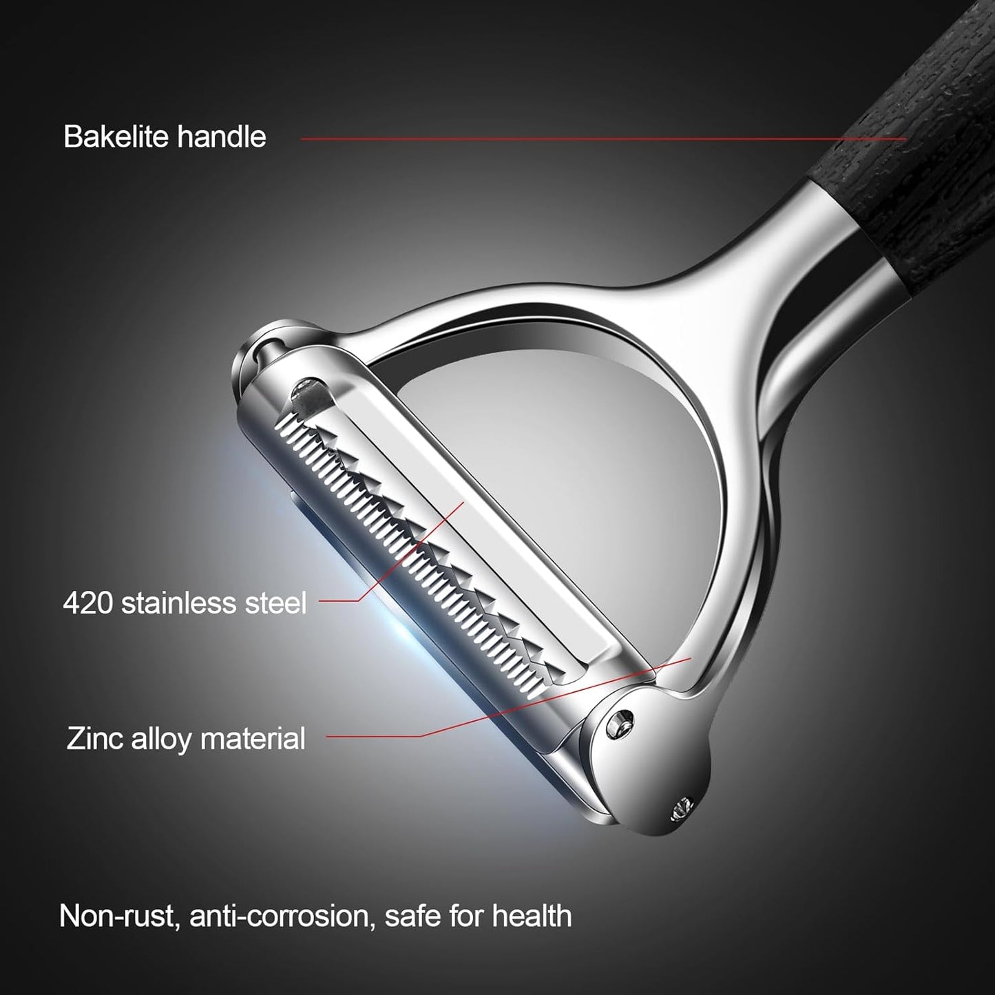 Multifunctional Vegetable Julienne Peeler | For Kitchen, Camping, Travel，commercial，multi function utilitarian peeler