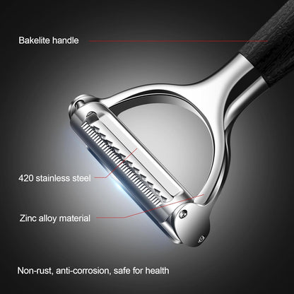 Multifunctional Vegetable Julienne Peeler | For Kitchen, Camping, Travel，commercial，multi function utilitarian peeler