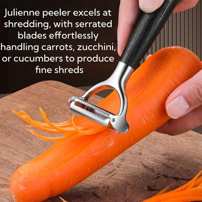Multifunctional Vegetable Julienne Peeler | For Kitchen, Camping, Travel，commercial，multi function utilitarian peeler