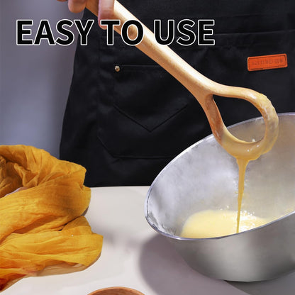 13-Inch Danish Dough Whisk - Wooden for Sourdough Bread Baking Supplies - Traditional Dutch Whisk for Pizza, Pastry, Cake Batter