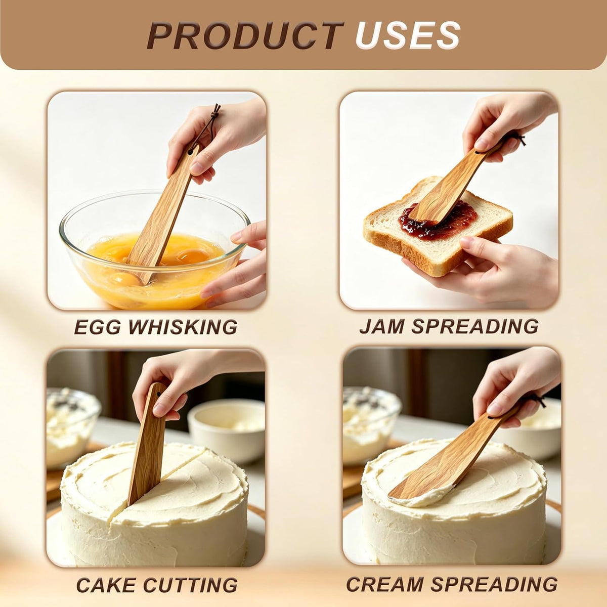 13-Inch Danish Dough Whisk - Wooden for Sourdough Bread Baking Supplies - Traditional Dutch Whisk for Pizza, Pastry, Cake Batter
