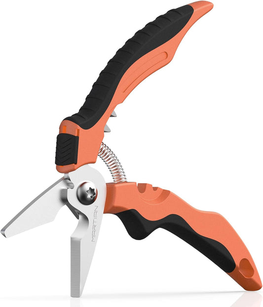 Tin Snips - Stainless Steel Utility Scissors, Wire Cutters Heavy Duty | adaptive scissors, scissors all purpose heavy duty, bypass pruners, heavy duty pruning shears