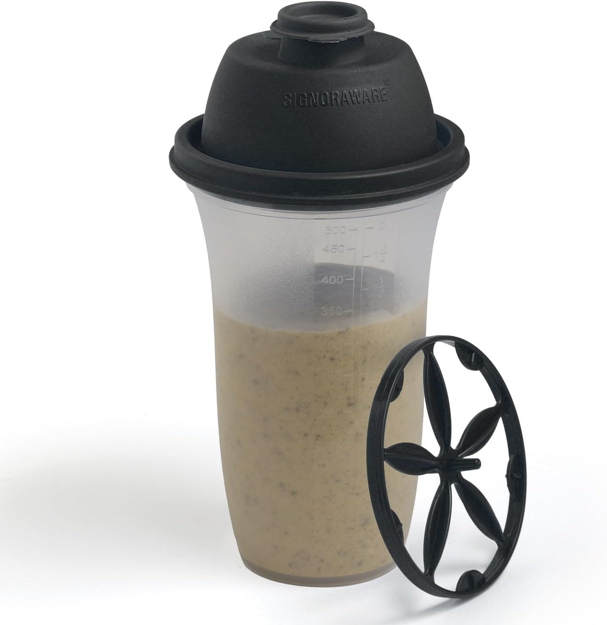 Shaker Bottles | 17-Ounce Plastic Protein Shake Bottle for Meal Replacement Shakes & Smoothies, Beverages, Mixing Salad Dressing & Sauces, Margarita, & More