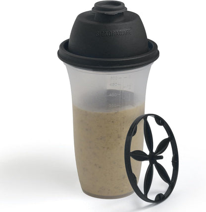 Shaker Bottles | 17-Ounce Plastic Protein Shake Bottle for Meal Replacement Shakes & Smoothies, Beverages, Mixing Salad Dressing & Sauces, Margarita, & More