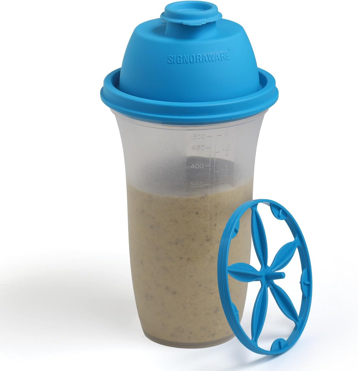 Shaker Bottles | 17-Ounce Plastic Protein Shake Bottle for Meal Replacement Shakes & Smoothies, Beverages, Mixing Salad Dressing & Sauces, Margarita, & More