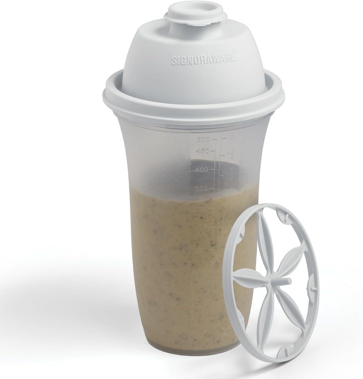 Shaker Bottles | 17-Ounce Plastic Protein Shake Bottle for Meal Replacement Shakes & Smoothies, Beverages, Mixing Salad Dressing & Sauces, Margarita, & More