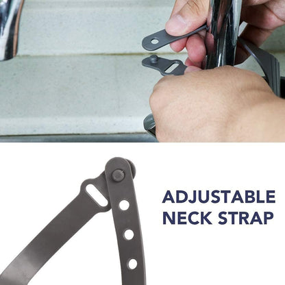 EC ELEGANTCHARM Kitchen Sink Caddy Sponge Holder Silicone Plastic Soap Holder Hanging Ajustable Strap Faucet Caddy with Drain Holes for Drying