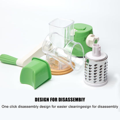 Cheese Grater Cheese Grater With Handle Rotary Cheese Grater With Handle Premium Rotary Cheese Grater With Hand Crank - Perfect For Family Chefs And Cheese Lovers (Blue), 9.5*4.7, DUKU0017